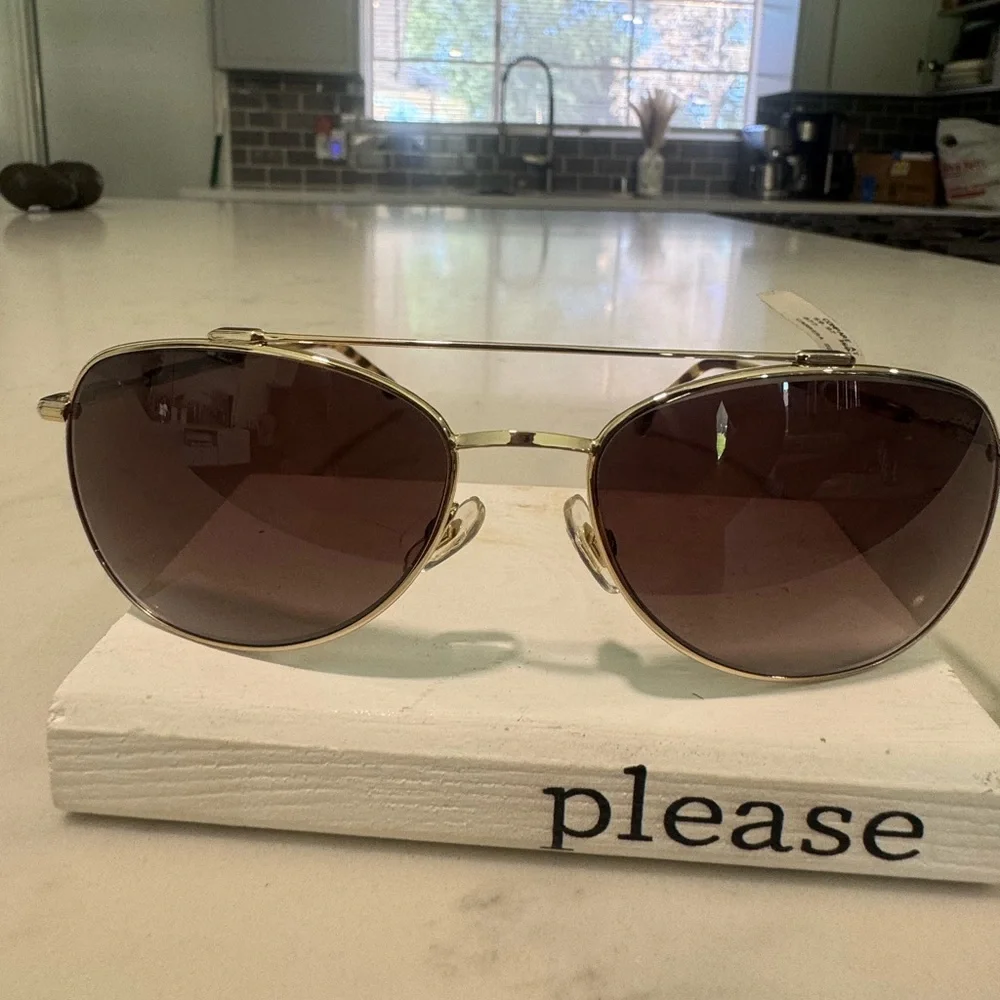Carrera Gold Aviator Sunglasses with Tortoise Arms